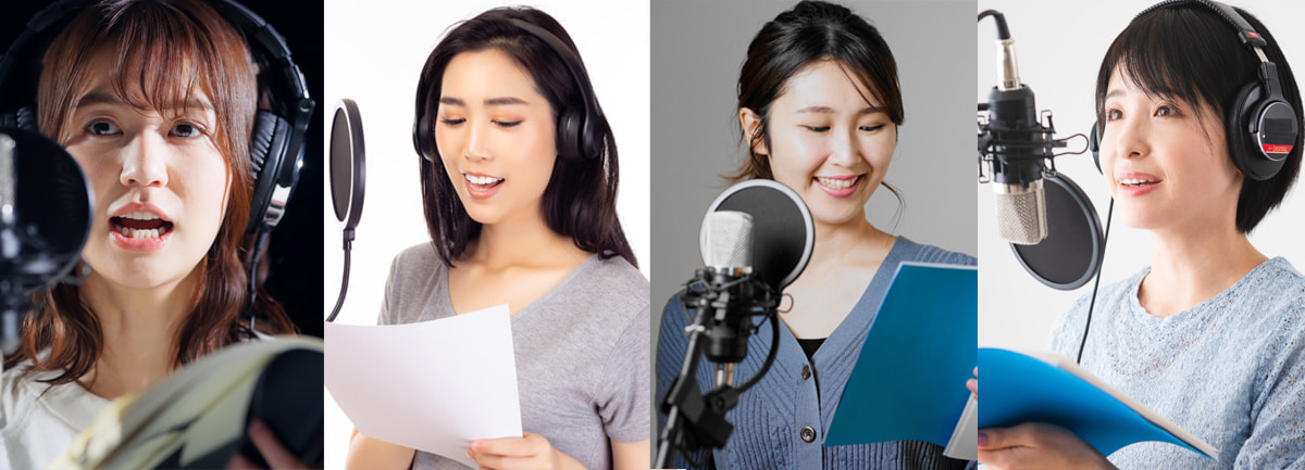 声優キャスティング現場を表現写真